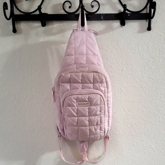 Reebok | Bags | Reebok Pink Quilted Backpack With Plush  display picture 1